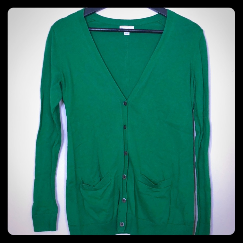 Vibrant green GAP cardigan